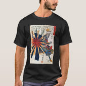 Honjo Shigenaga parriying an exploding shell T-shirt (Voorkant)