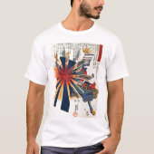 Honjo Shigenaga parriying an exploding shell T-shirt (Voorkant)