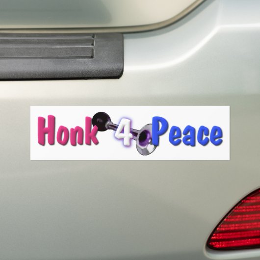 Honk 4 Vrede Bumpersticker (Op auto)