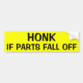 HONK ALS DELEN HERFST UIT BUMPERSTICKER (Voorkant)