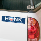 Honk als ik je hypotheek betaal bumpersticker (Op Truck)