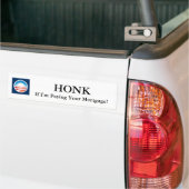 Honk als ik je hypotheek betaal! Obama Sticker (Op Truck)