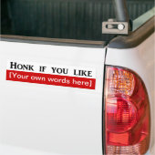 honk-als-je-als-sjabloon bumpersticker (Op Truck)