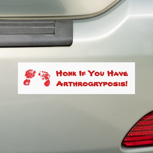 Honk als je Arthrogryposis hebt! Bumpersticker (Op auto)