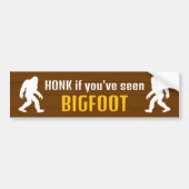 Honk als je Bigfoot hebt gezien Bumpersticker (Voorkant)