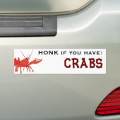 HONK als je CRABS hebt. Bumpersticker (Op auto)