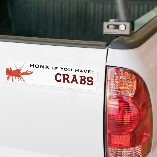 HONK als je CRABS hebt. Bumpersticker (Op Truck)