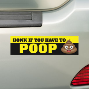 Honk als je de bumpersticker moet poepen