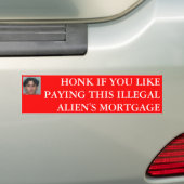 HONK ALS JE DIT ILLEGAAL WILT BETALEN... BUMPERSTICKER (Op auto)