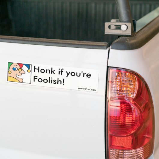 Honk als je een Foolish Bumpersticker bent (Op Truck)