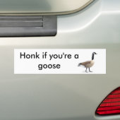Honk als je een gans bent bumpersticker (Op auto)
