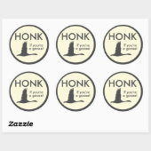 HONK als je een Goose Funny Gezegde bent Ronde Sticker (Vel)