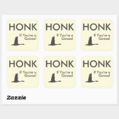 HONK als je een Goose Funny Gezegde bent Vierkante Sticker (Vel)
