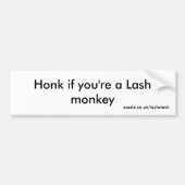 Honk als je een Lash-aap bent Bumpersticker (Voorkant)