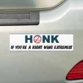 Honk als je een rechtse extremist bent bumpersticker (Op auto)