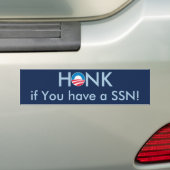 HONK als je een SSN hebt. Bumpersticker (Op auto)