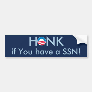 HONK als je een SSN hebt. Bumpersticker