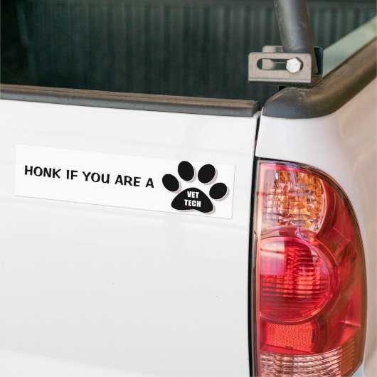 HONK ALS JE EEN VET TECH BENT! BUMPERSTICKER (Op Truck)
