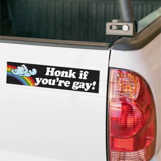 HONK ALS JE GAY BENT BUMPERSTICKER (Op Truck)