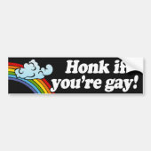 HONK ALS JE GAY BENT BUMPERSTICKER (Voorkant)