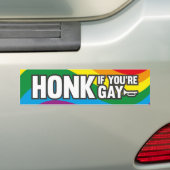 Honk als je Gay bent Bumpersticker (Op auto)