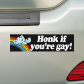 HONK ALS JE GAY BENT -.png Bumpersticker (Op auto)