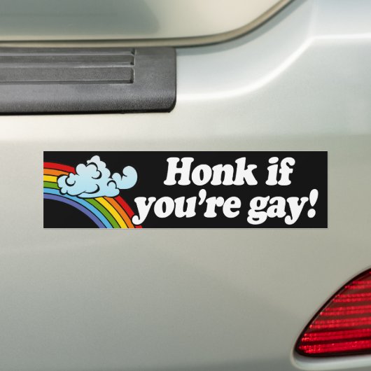 HONK ALS JE GAY BENT -.png Bumpersticker (Op auto)