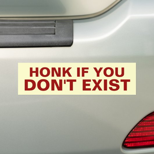 Honk als je geen Bumpersticker hebt (Op auto)