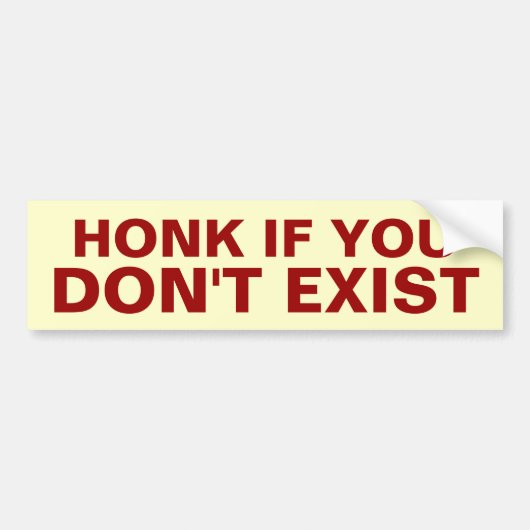 Honk als je geen Bumpersticker hebt (Voorkant)
