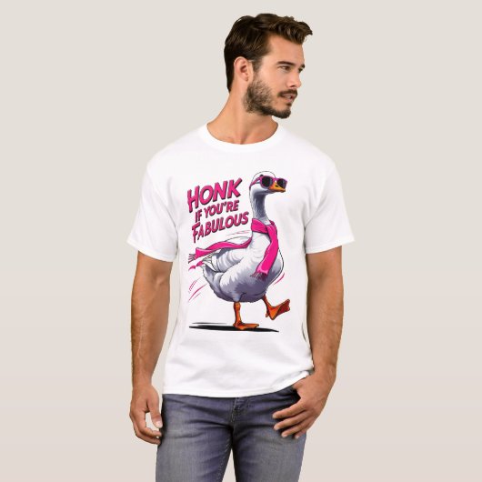 Honk als je geweldig bent - Fun Goose Lover T-shirt (Voorkant volledig)