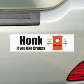 Honk als je graag cruises hebt bumpersticker (Op auto)