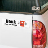 Honk als je graag cruises hebt bumpersticker (Op Truck)