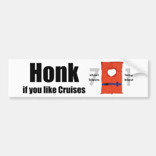 Honk als je graag cruises hebt bumpersticker