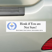 Honk als je het niet zeker weet.  (Socorro — groot Bumpersticker (Op auto)