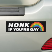 Honk als je homo bent LGBTQ Bumpersticker (Op auto)