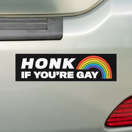 Honk als je homo bent LGBTQ Bumpersticker (Op auto)