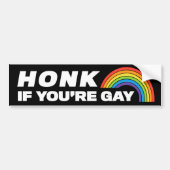 Honk als je homo bent LGBTQ Bumpersticker (Voorkant)