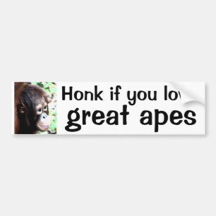 Honk als je houdt van bumpersticker