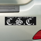 Honk als je houdt van... bumpersticker (Op auto)