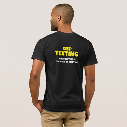 Honk Als je houdt van Jezus grappig Niet sms'en en T-shirt (Achterkant volledig)