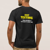 Honk Als je houdt van Jezus grappig Niet sms'en en T-shirt (Achterkant)