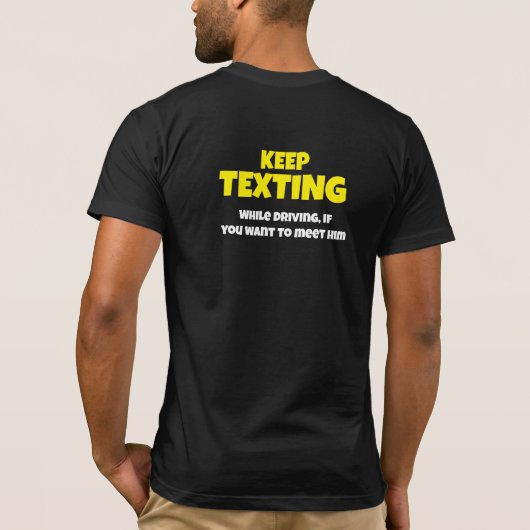 Honk Als je houdt van Jezus grappig Niet sms'en en T-shirt (Achterkant)