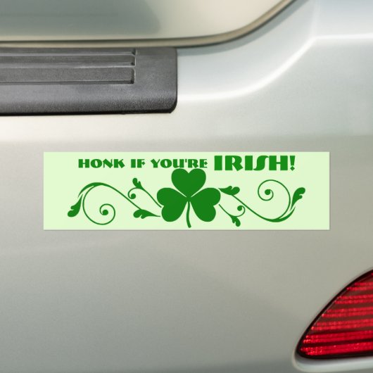 Honk als je Iers bent! Bumpersticker (Op auto)