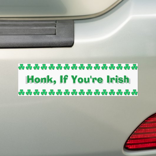 Honk, als je Iers bent Bumpersticker (Op auto)