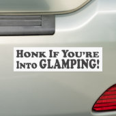 Honk als je in Glamping bent! -Bumpersticker Bumpersticker (Op auto)