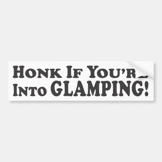 Honk als je in Glamping bent! -Bumpersticker Bumpersticker (Voorkant)