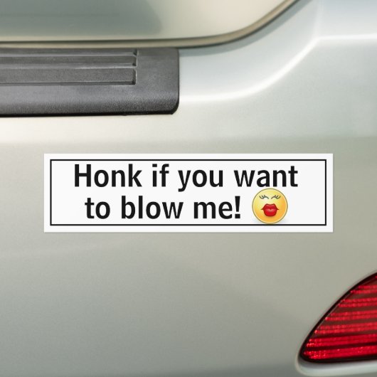 Honk als je me wilt laten zakken! Funny Personaliz Bumpersticker (Op auto)