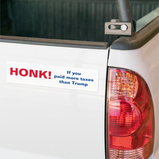 Honk als je meer belastingen hebt betaald dan Trum Bumpersticker (Op Truck)