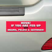 HONK!  ALS JE MET OBAMA GEVOED BENT! BUMPERSTICKER (Op auto)