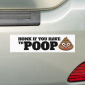 Honk als je moet poepen bumpersticker (Op auto)